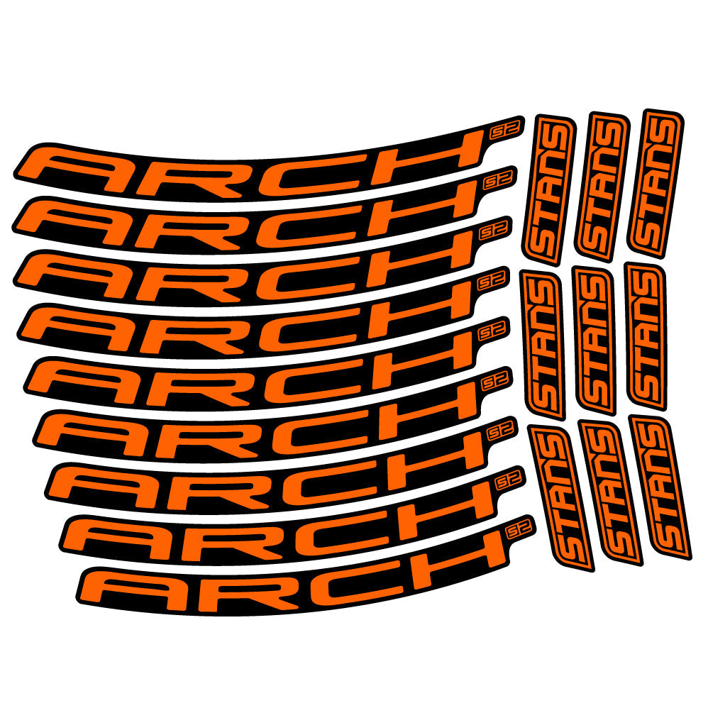 Stickers Stans Arch S2 Ver2 compatibles - Autocollants roue vélo VTT