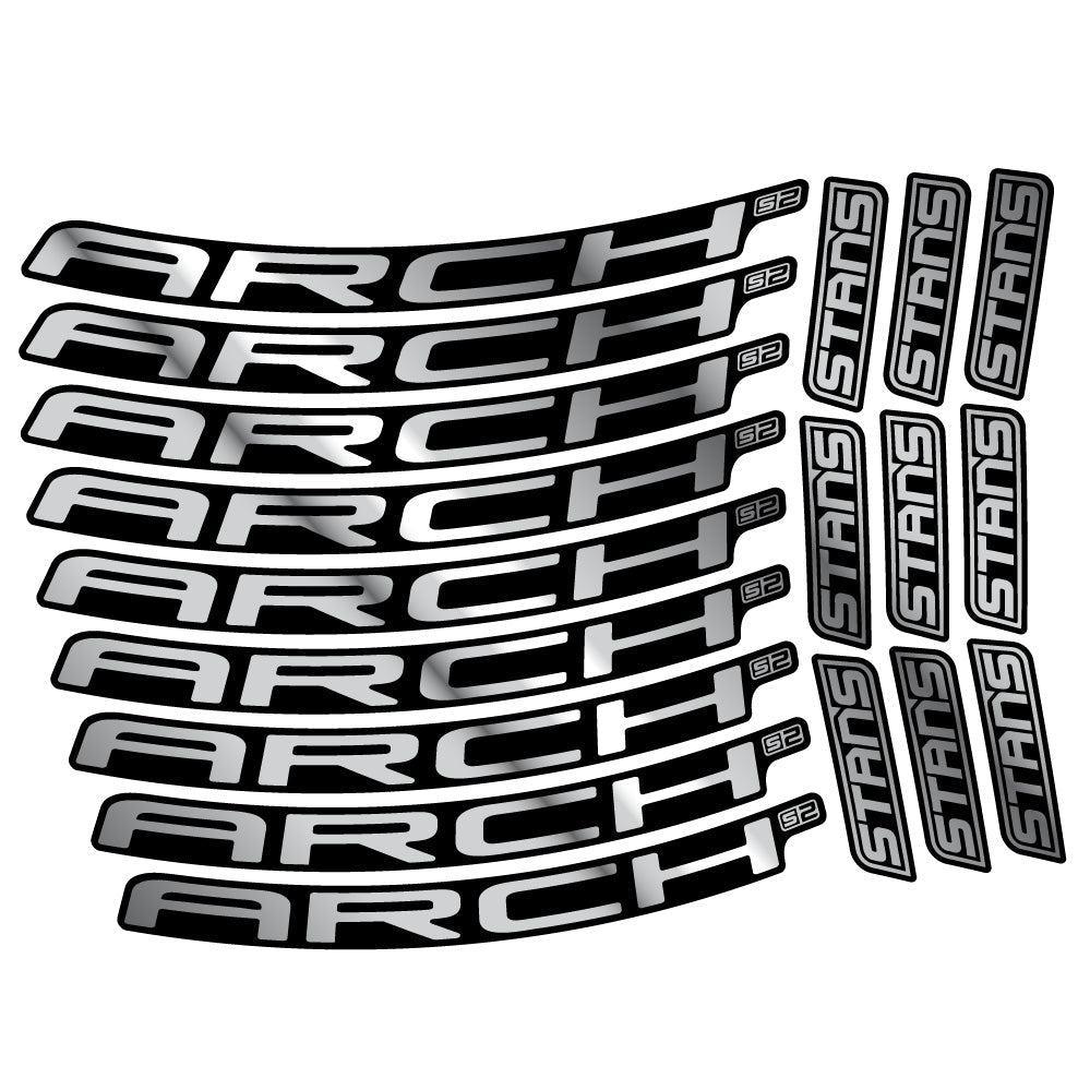 Stickers Stans Arch S2 Ver2 compatibles - Autocollants roue vélo VTT