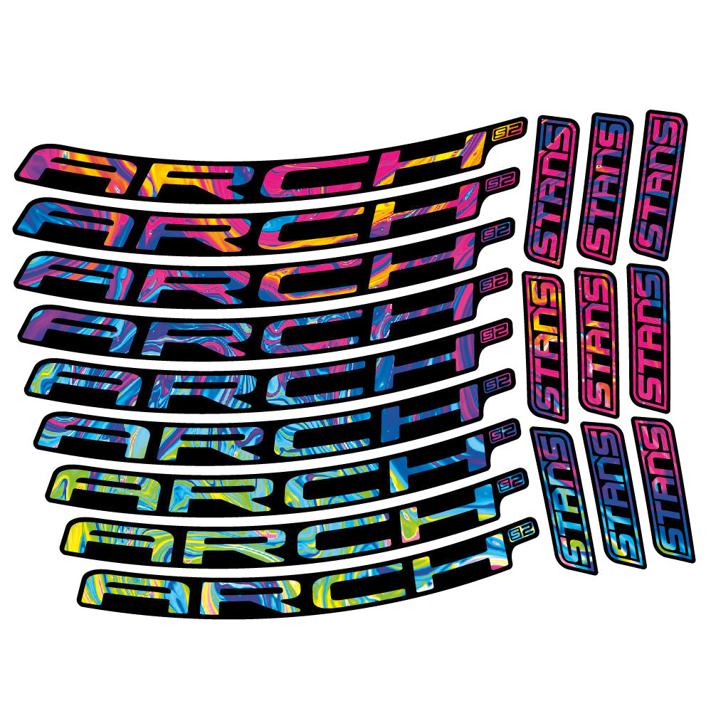 Stickers Stans Arch S2 Ver2 compatibles - Autocollants roue vélo VTT