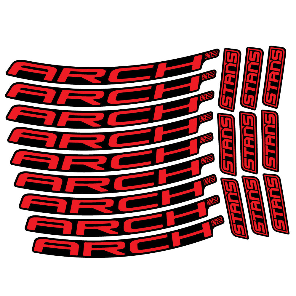 Stickers Stans Arch S2 Ver2 compatibles - Autocollants roue vélo VTT