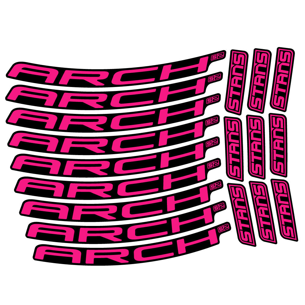 Stickers Stans Arch S2 Ver2 compatibles - Autocollants roue vélo VTT