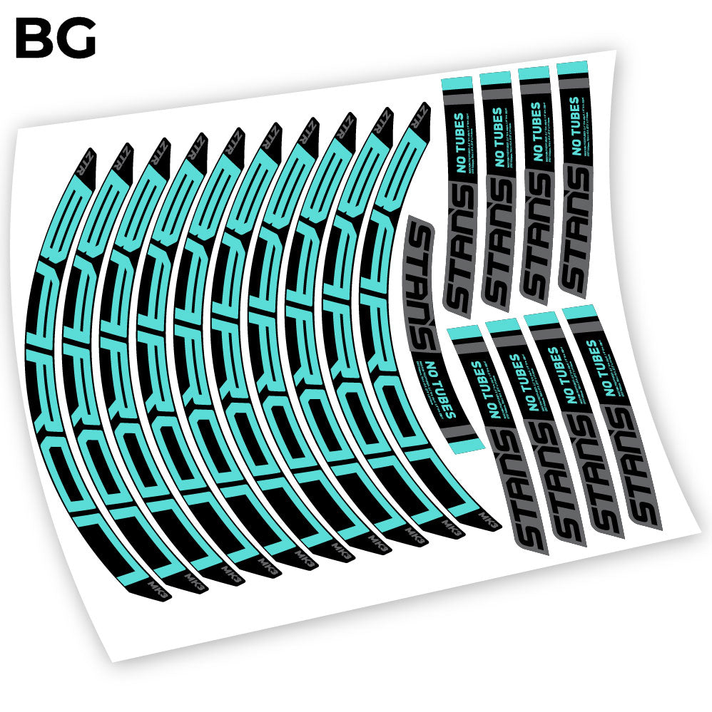 Stickers Notubes ZTR Baron MK3 2018 compatibles Autocollants roues
