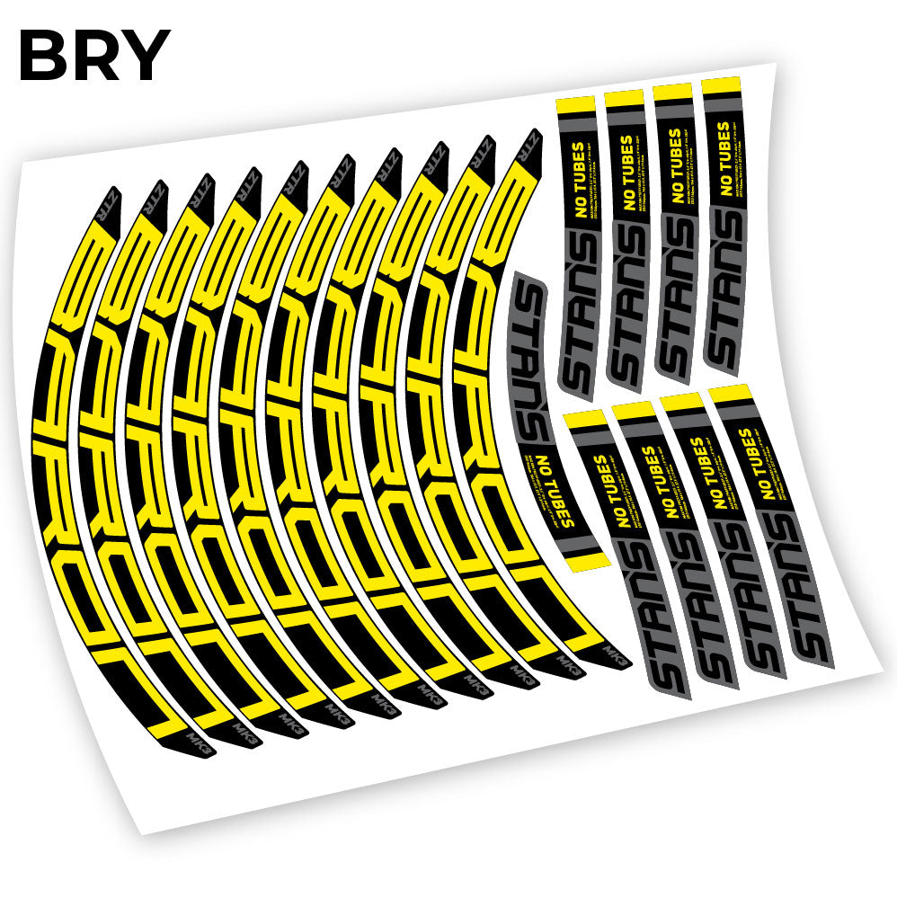 Stickers Notubes ZTR Baron MK3 2018 compatibles Autocollants roues