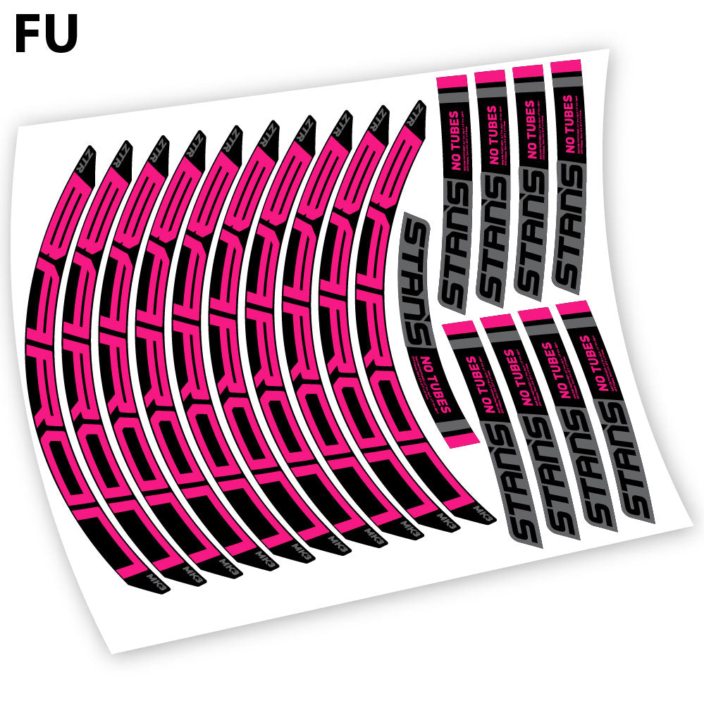 Stickers Notubes ZTR Baron MK3 2018 compatibles Autocollants roues