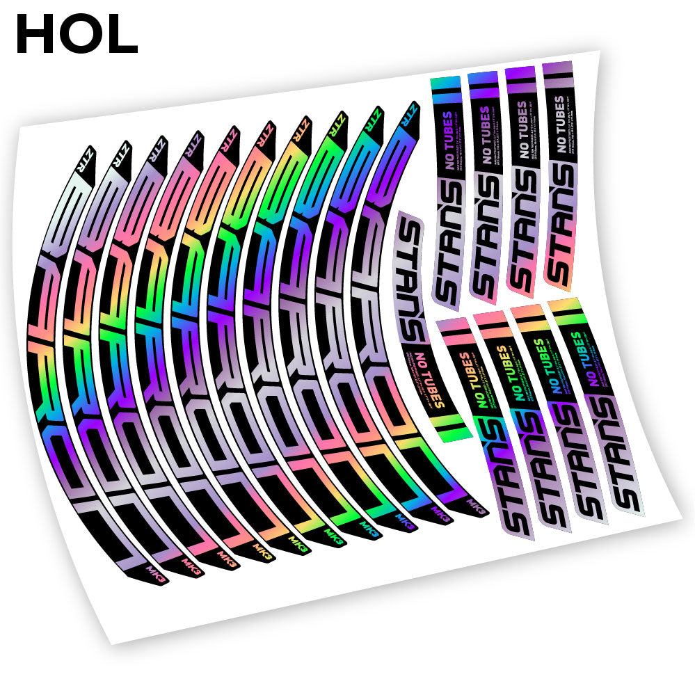 Stickers Notubes ZTR Baron MK3 2018 compatibles Autocollants roues