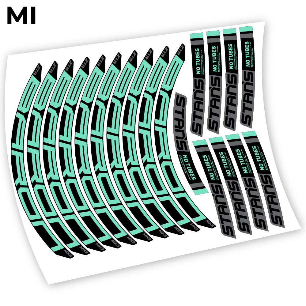 Stickers Notubes ZTR Baron MK3 2018 compatibles Autocollants roues