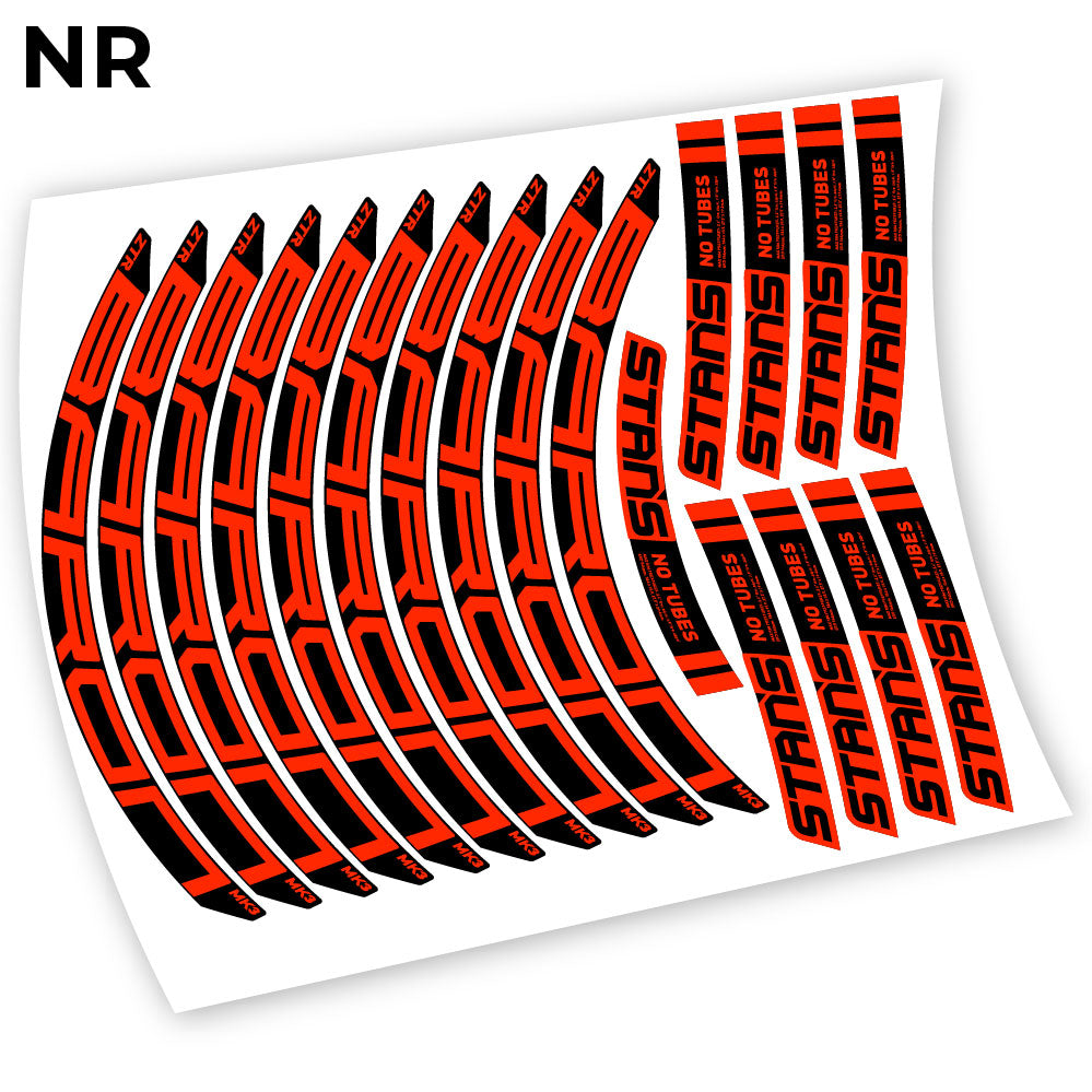 Stickers Notubes ZTR Baron MK3 2018 compatibles Autocollants roues
