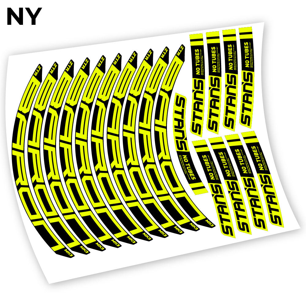 Stickers Notubes ZTR Baron MK3 2018 compatibles Autocollants roues