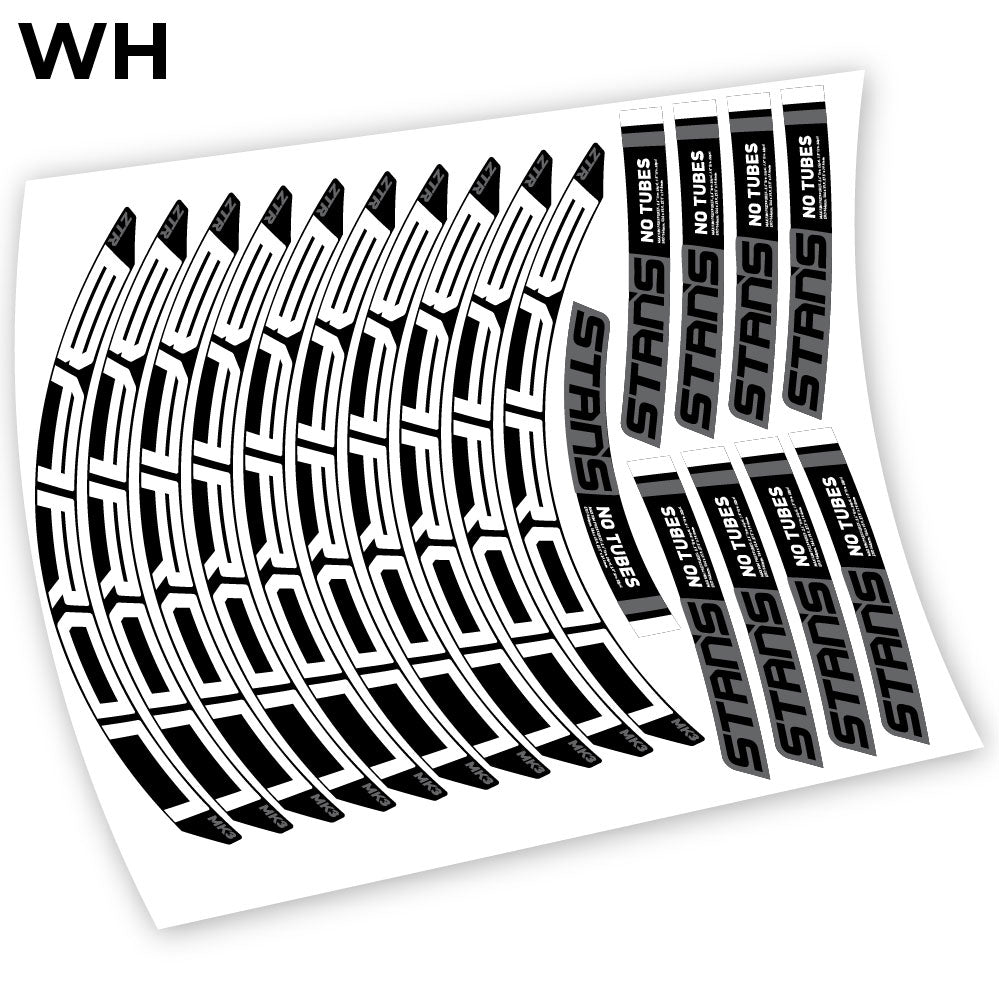Stickers Notubes ZTR Baron MK3 2018 compatibles Autocollants roues