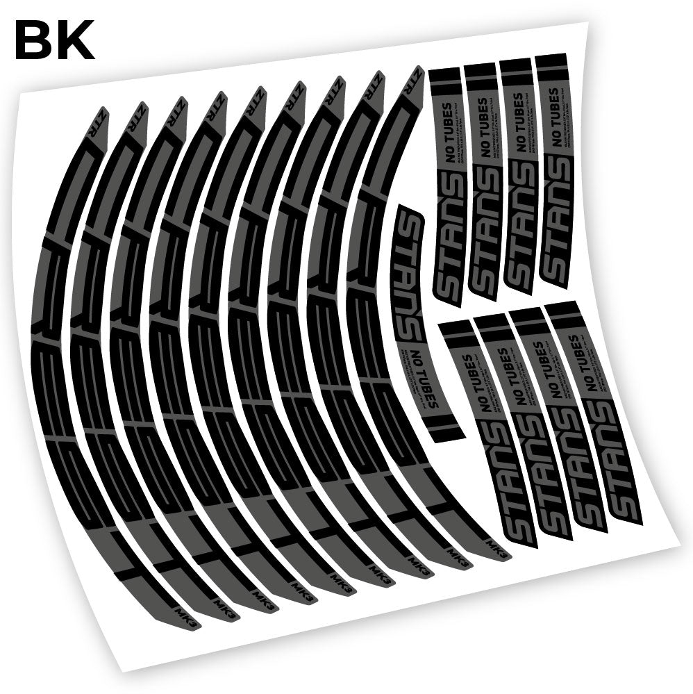 Stickers Notubes ZTR Crest MK3 2018 compatibles Autocollants roues