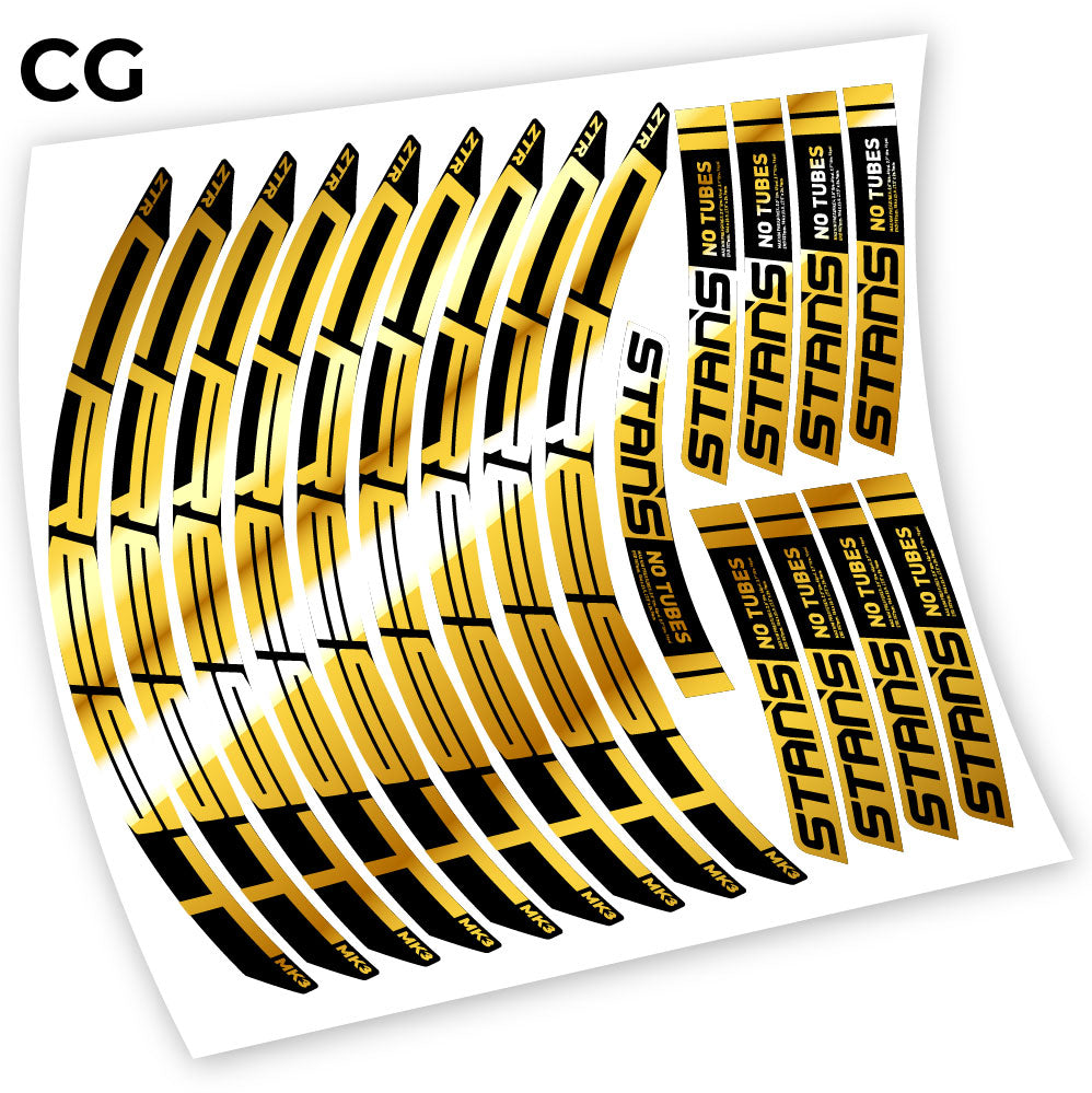 Stickers Notubes ZTR Crest MK3 2018 compatibles Autocollants roues
