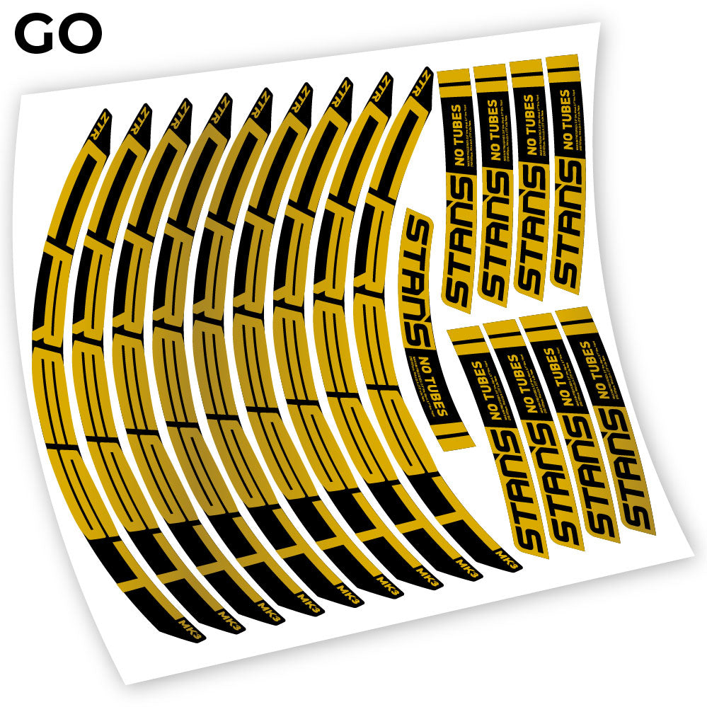 Stickers Notubes ZTR Crest MK3 2018 compatibles Autocollants roues