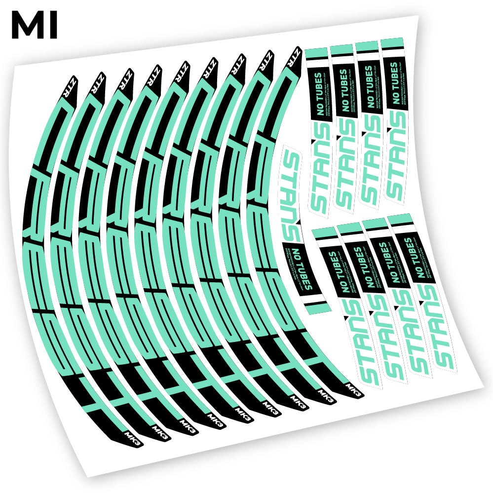 Stickers Notubes ZTR Crest MK3 2018 compatibles Autocollants roues