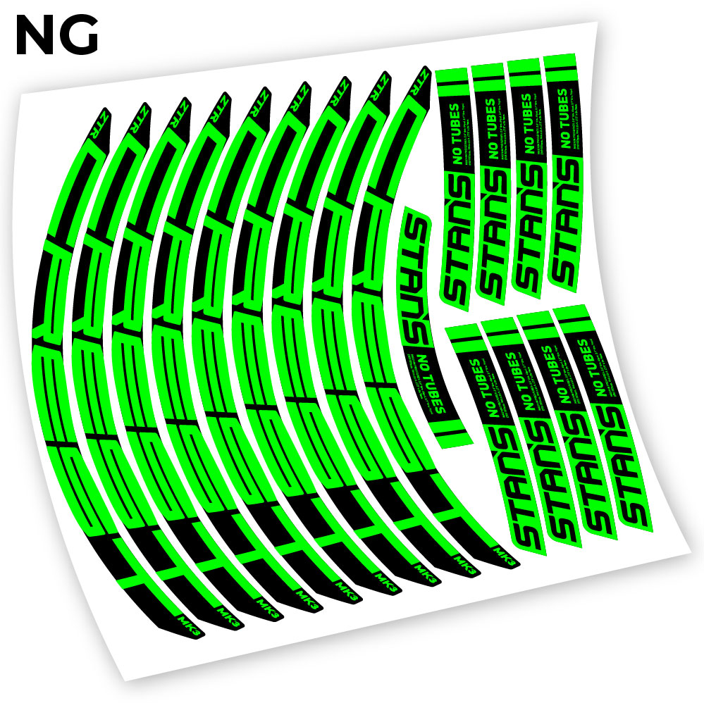 Stickers Notubes ZTR Crest MK3 2018 compatibles Autocollants roues