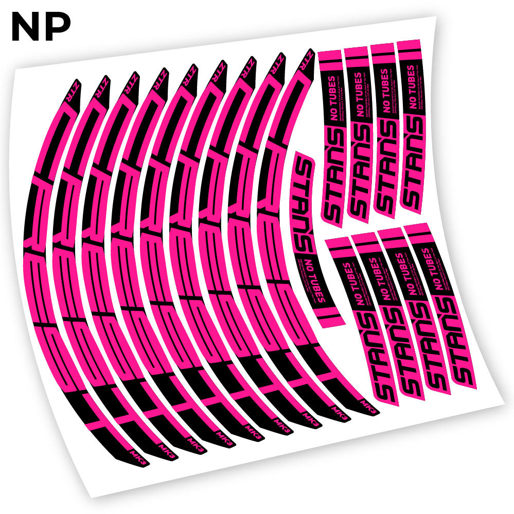 Stickers Notubes ZTR Crest MK3 2018 compatibles Autocollants roues