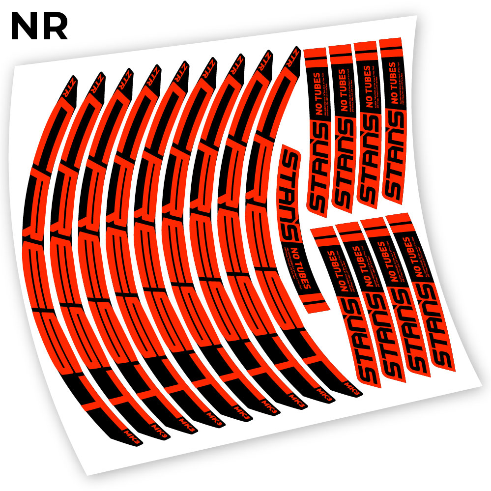 Stickers Notubes ZTR Crest MK3 2018 compatibles Autocollants roues