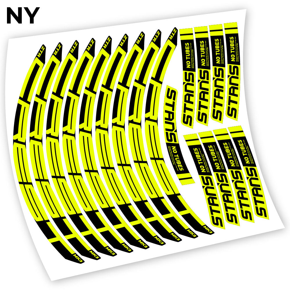 Stickers Notubes ZTR Crest MK3 2018 compatibles Autocollants roues
