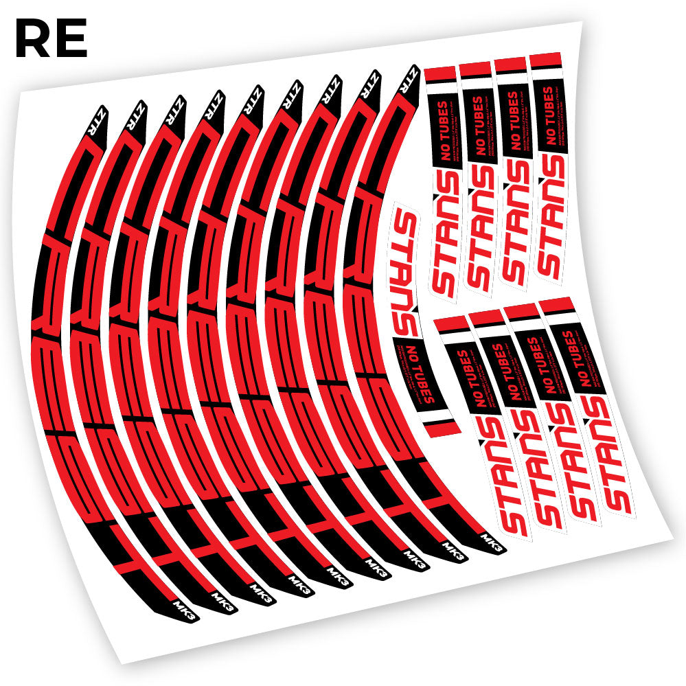Stickers Notubes ZTR Crest MK3 2018 compatibles Autocollants roues