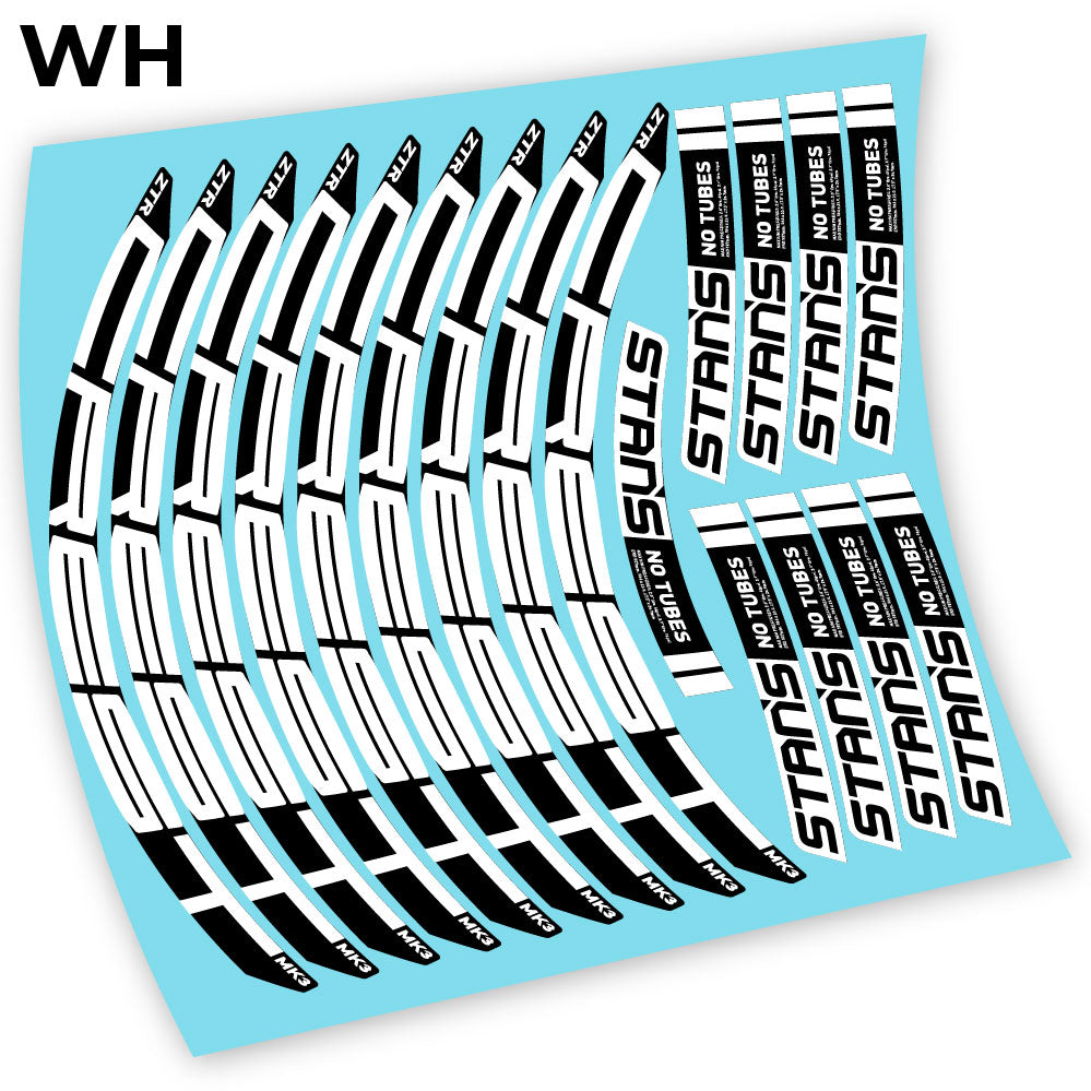 Stickers Notubes ZTR Crest MK3 2018 compatibles Autocollants roues