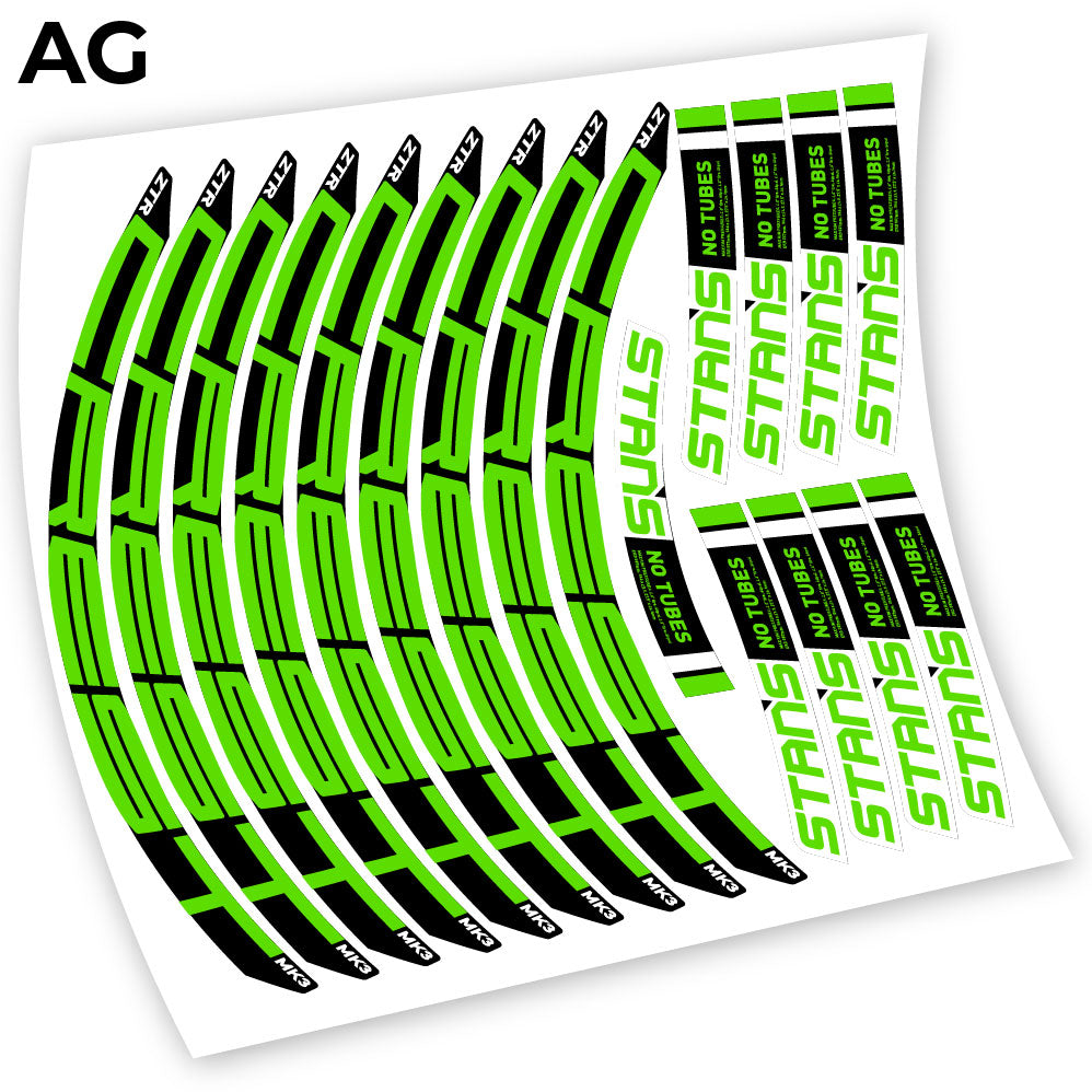 Stickers Notubes ZTR Crest MK3 2018 compatibles Autocollants roues