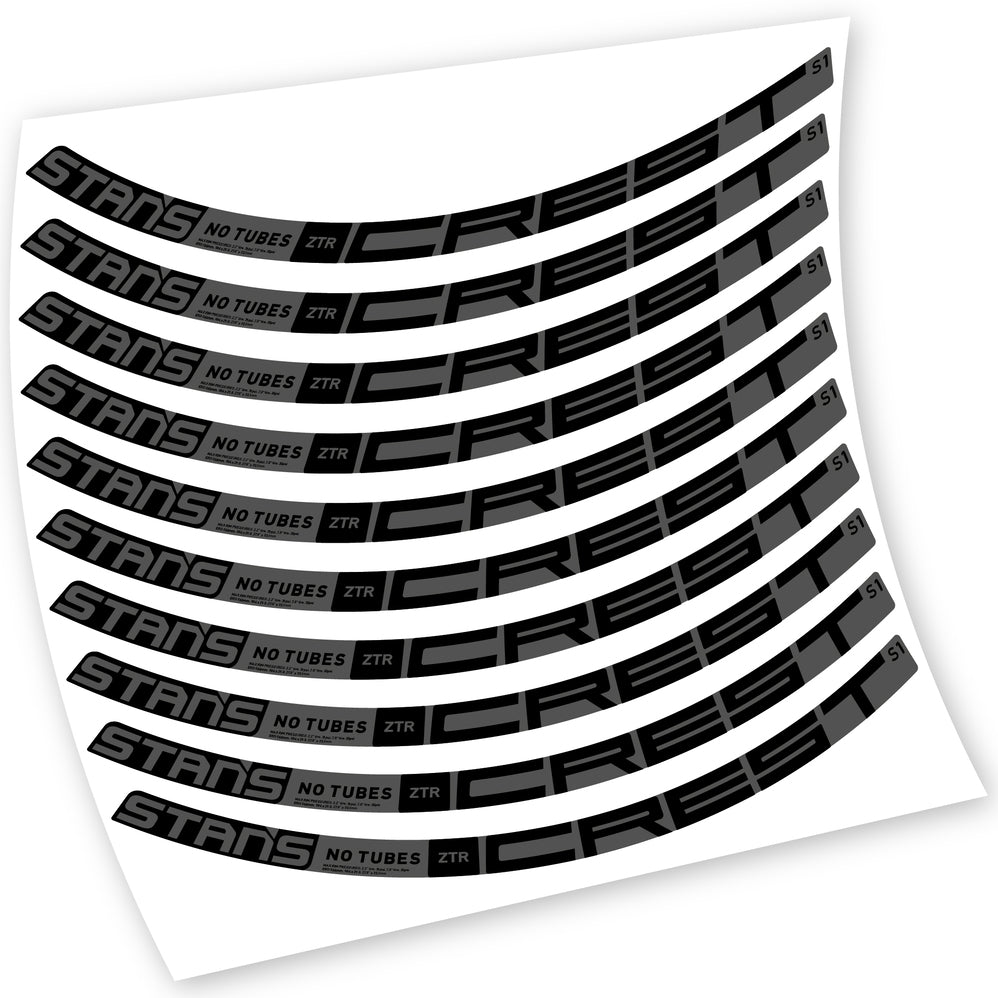 Stickers Stans Notubes ZTR Crest S1 2021 compatibles Autocollants roues VTT