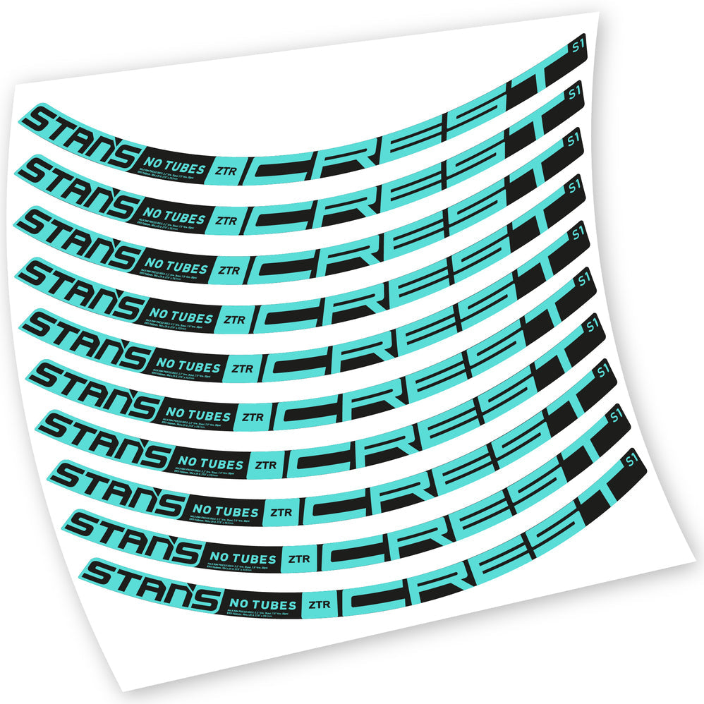 Stickers Stans Notubes ZTR Crest S1 2021 compatibles Autocollants roues VTT