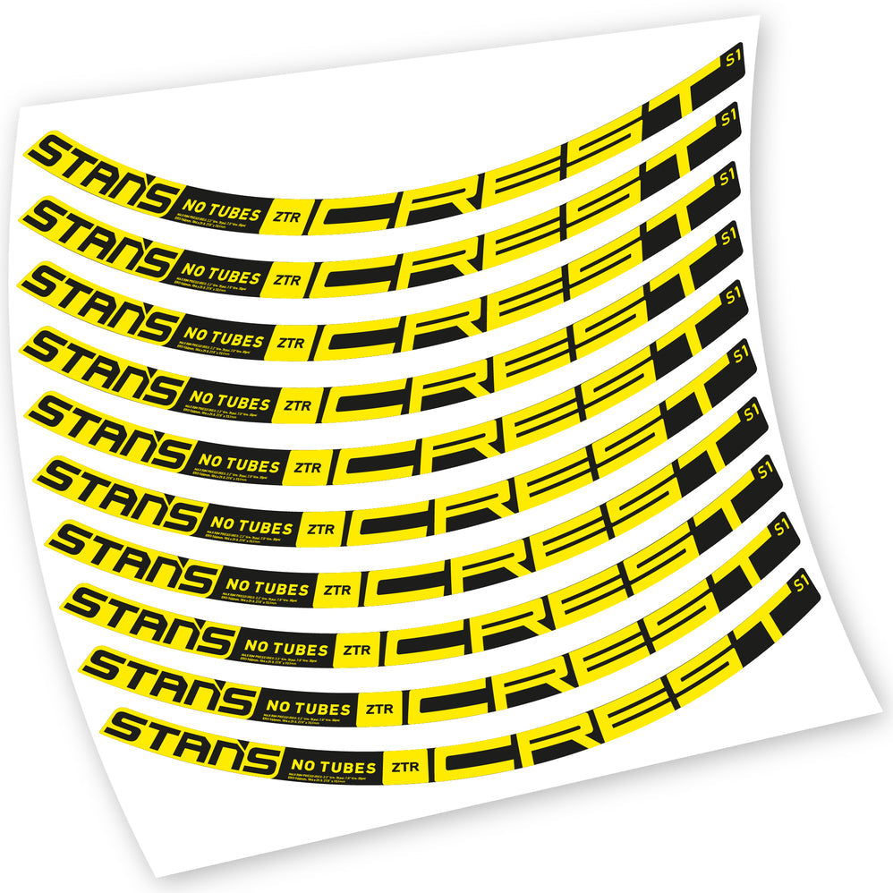 Stickers Stans Notubes ZTR Crest S1 2021 compatibles Autocollants roues VTT