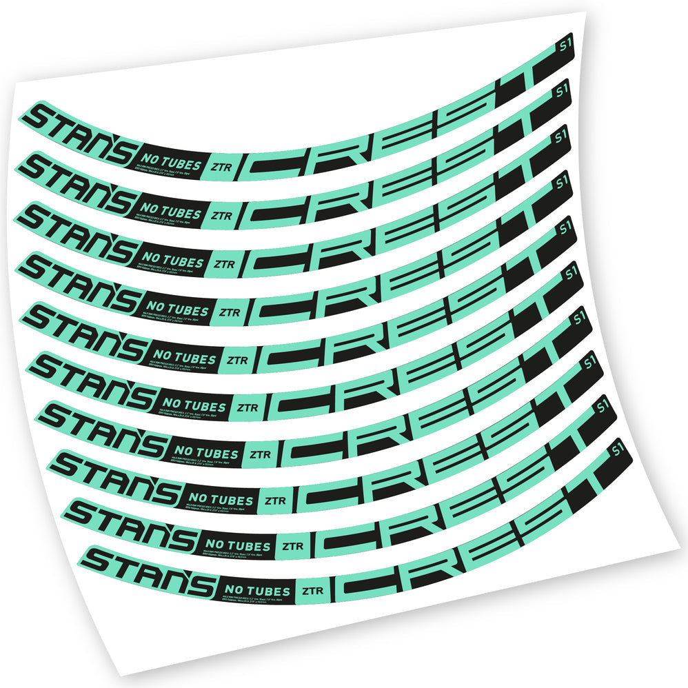 Stickers Stans Notubes ZTR Crest S1 2021 compatibles Autocollants roues VTT