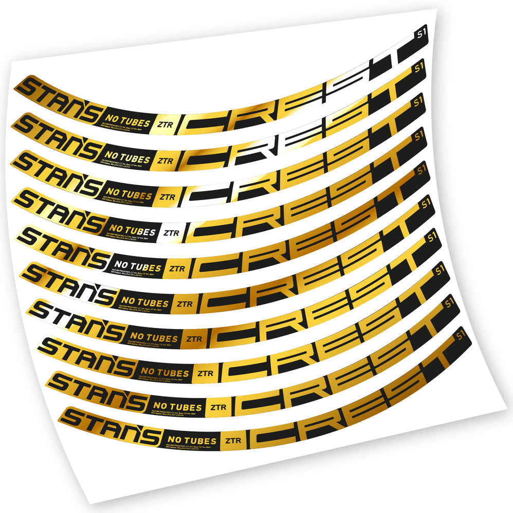 Stickers Stans Notubes ZTR Crest S1 2021 compatibles Autocollants roues VTT