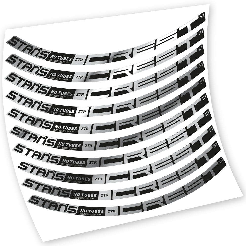 Stickers Stans Notubes ZTR Crest S1 2021 compatibles Autocollants roues VTT