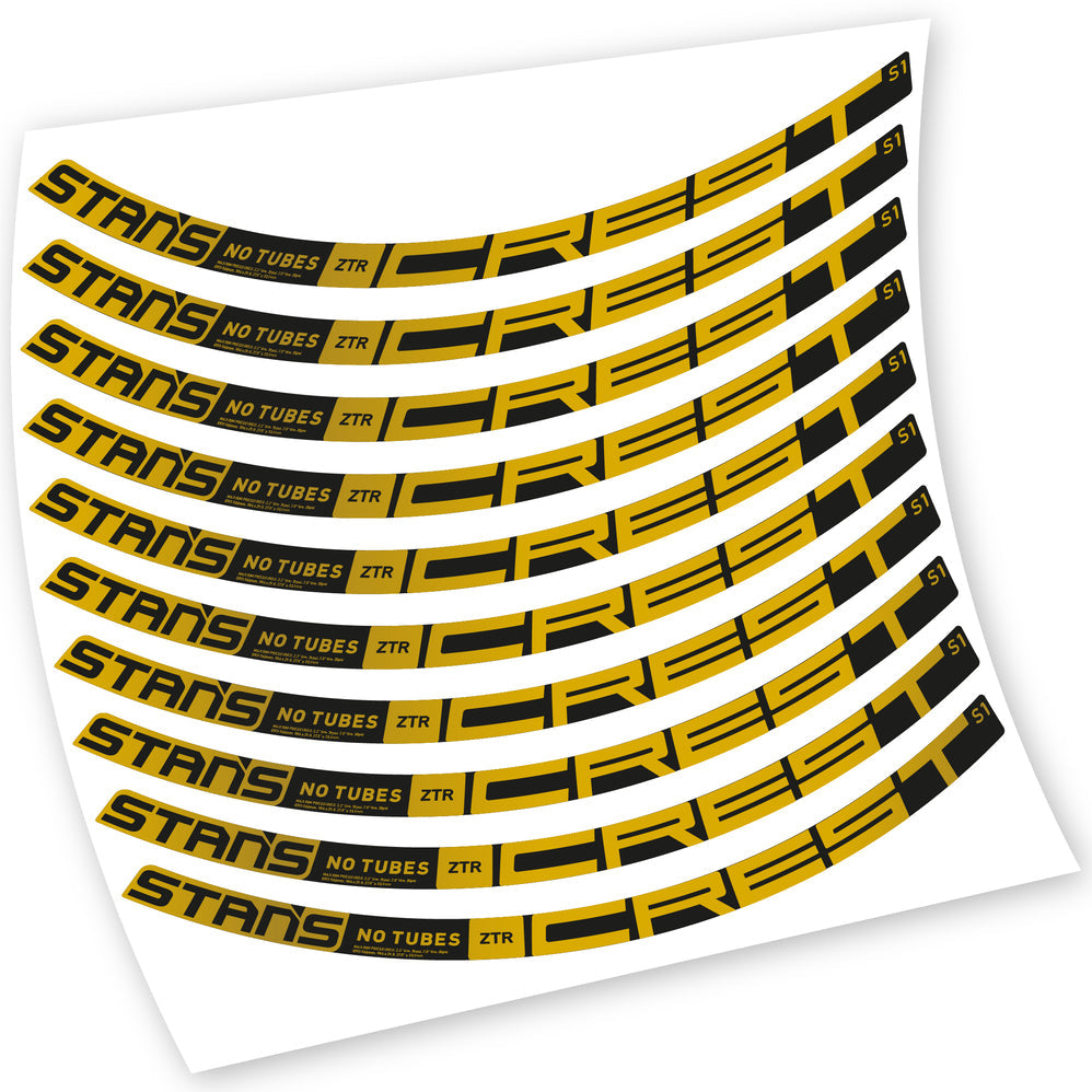Stickers Stans Notubes ZTR Crest S1 2021 compatibles Autocollants roues VTT