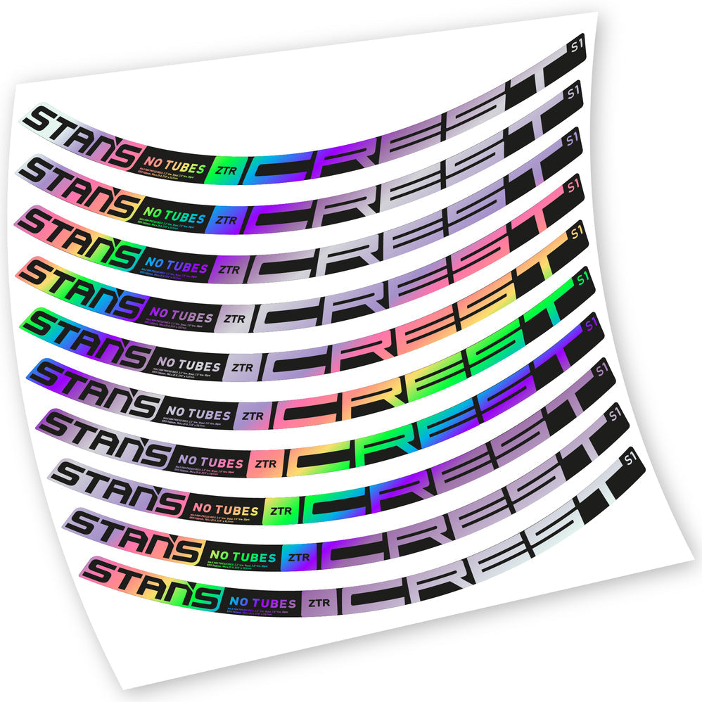 Stickers Stans Notubes ZTR Crest S1 2021 compatibles Autocollants roues VTT