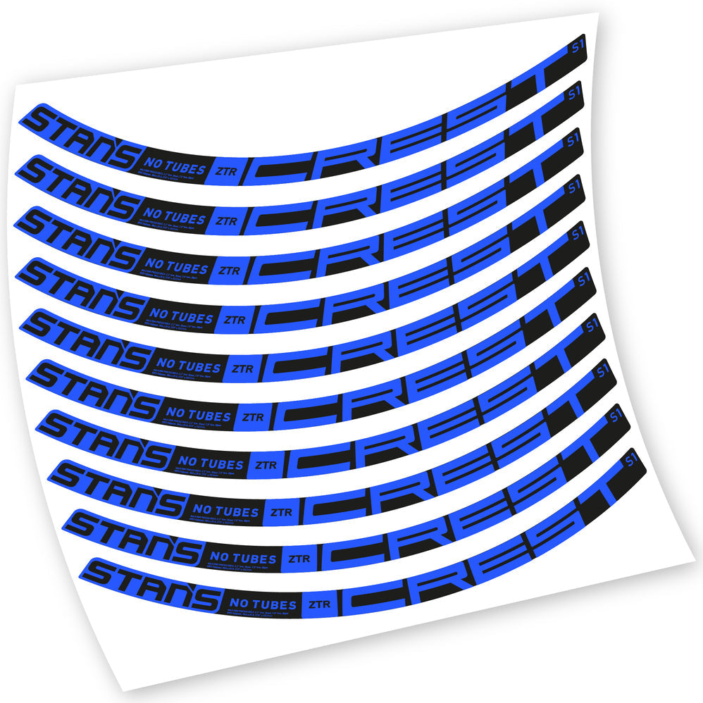 Stickers Stans Notubes ZTR Crest S1 2021 compatibles Autocollants roues VTT