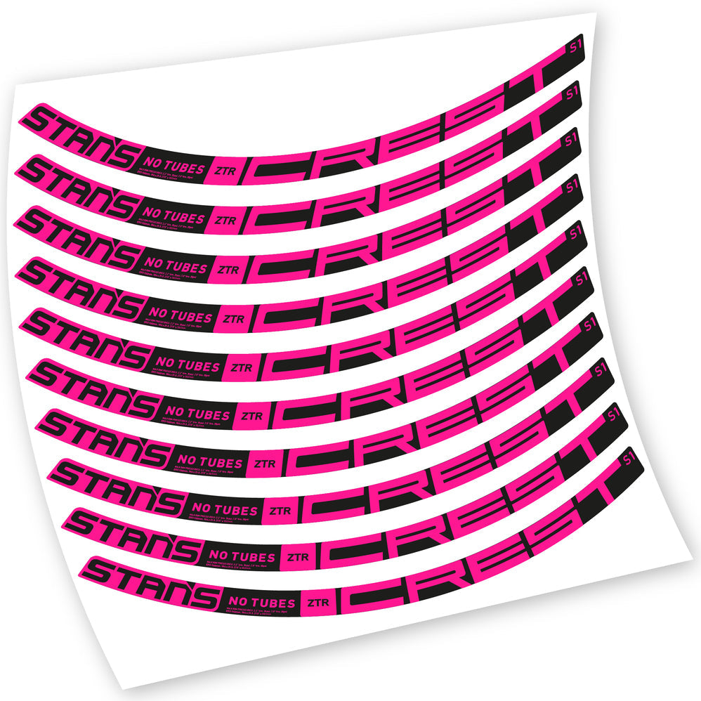 Stickers Stans Notubes ZTR Crest S1 2021 compatibles Autocollants roues VTT