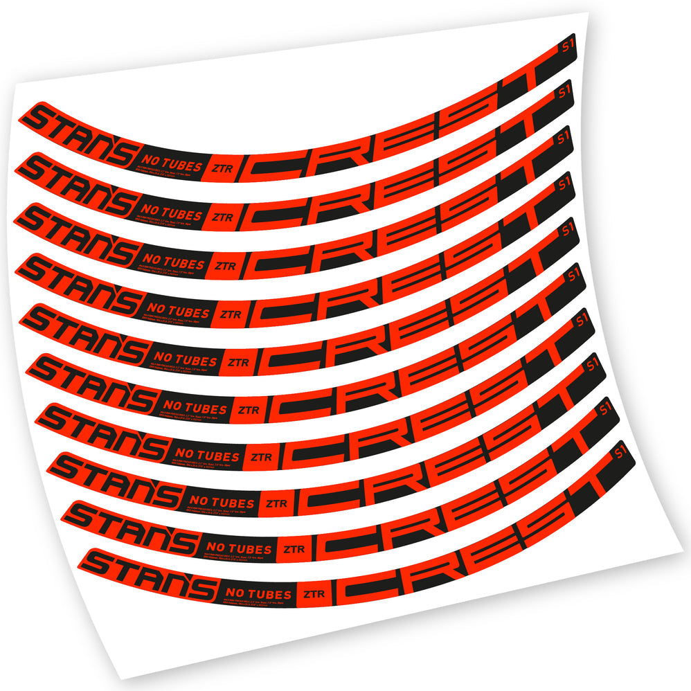 Stickers Stans Notubes ZTR Crest S1 2021 compatibles Autocollants roues VTT