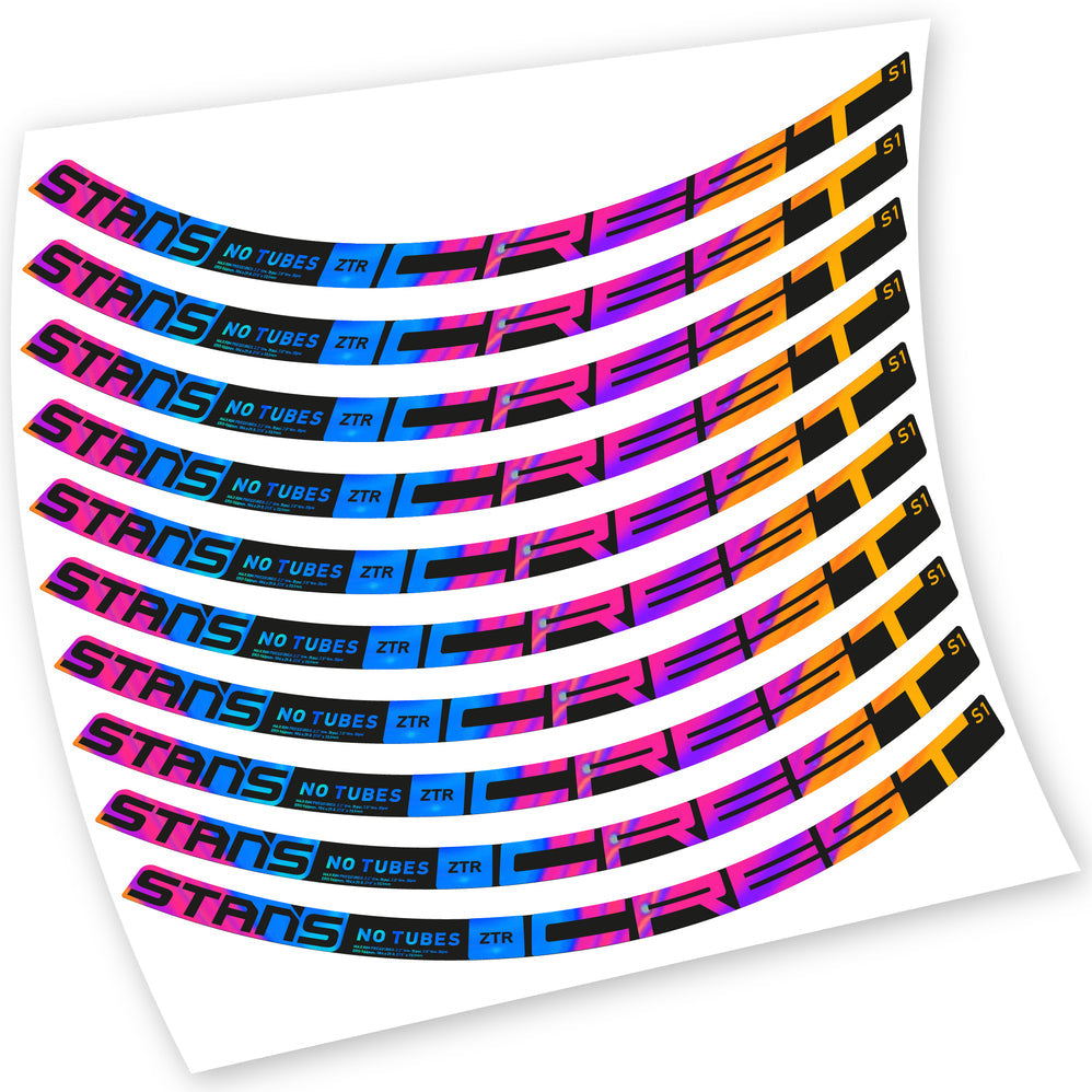 Stickers Stans Notubes ZTR Crest S1 2021 compatibles Autocollants roues VTT