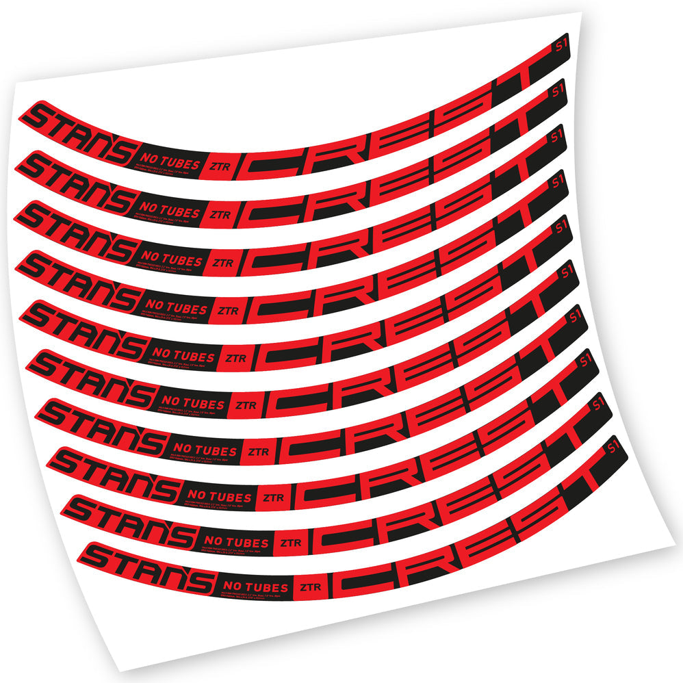 Stickers Stans Notubes ZTR Crest S1 2021 compatibles Autocollants roues VTT