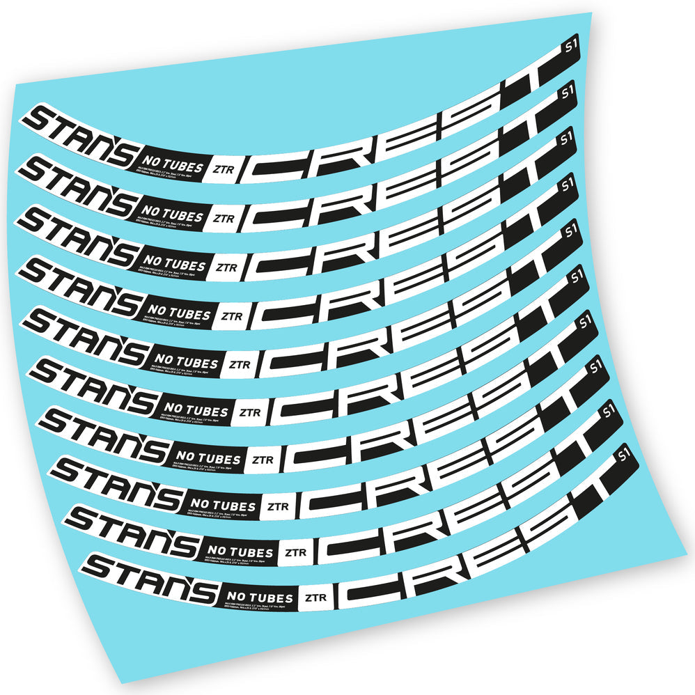 Stickers Stans Notubes ZTR Crest S1 2021 compatibles Autocollants roues VTT