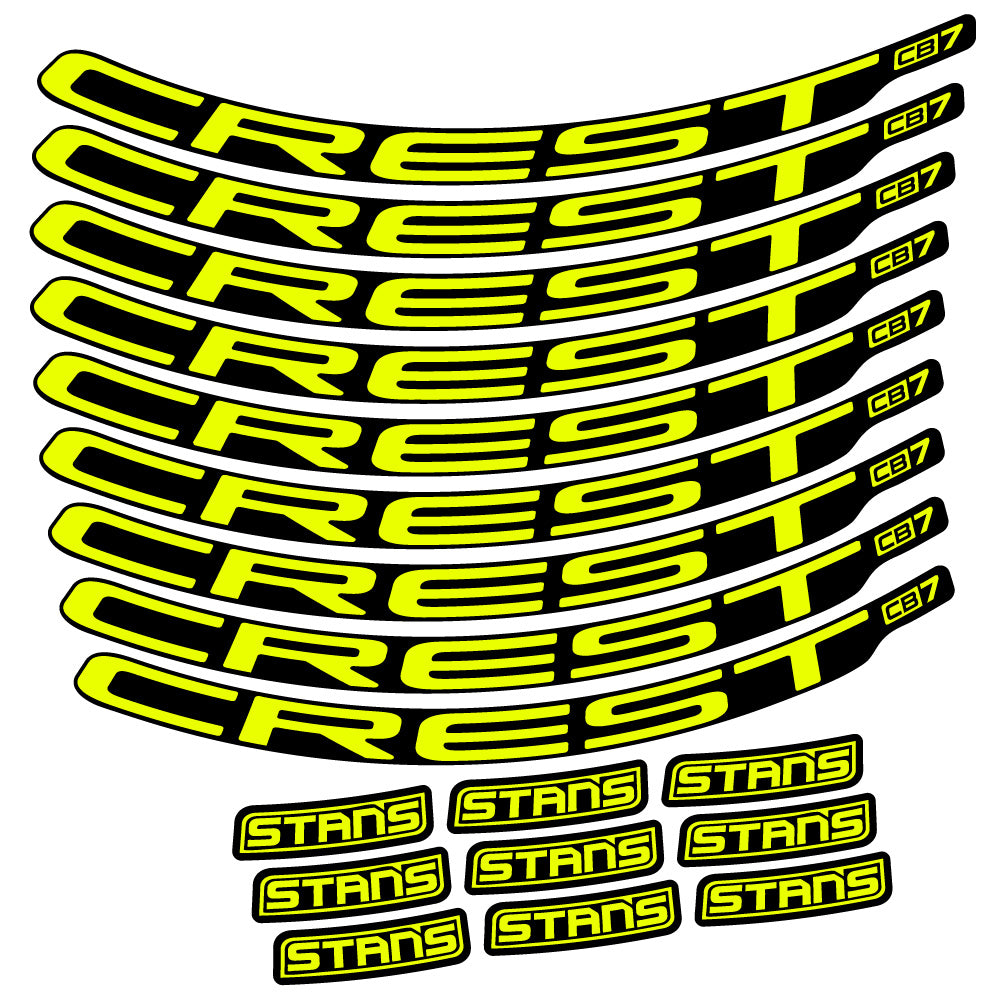 Stickers Stans Crest CB7 compatibles - Autocollants roue vélo VTT