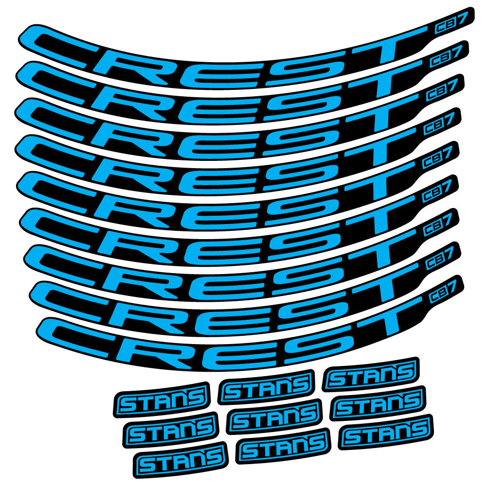 Stickers Stans Crest CB7 compatibles - Autocollants roue vélo VTT
