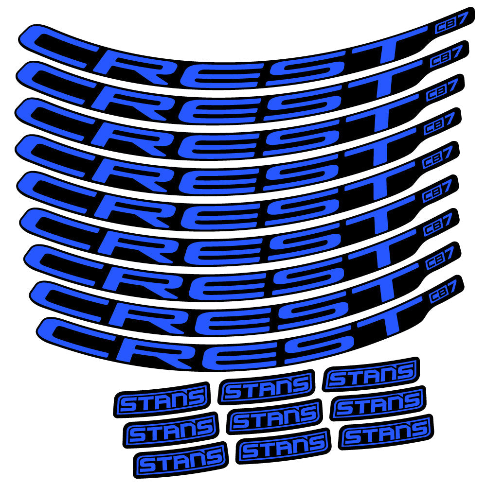 Stickers Stans Crest CB7 compatibles - Autocollants roue vélo VTT