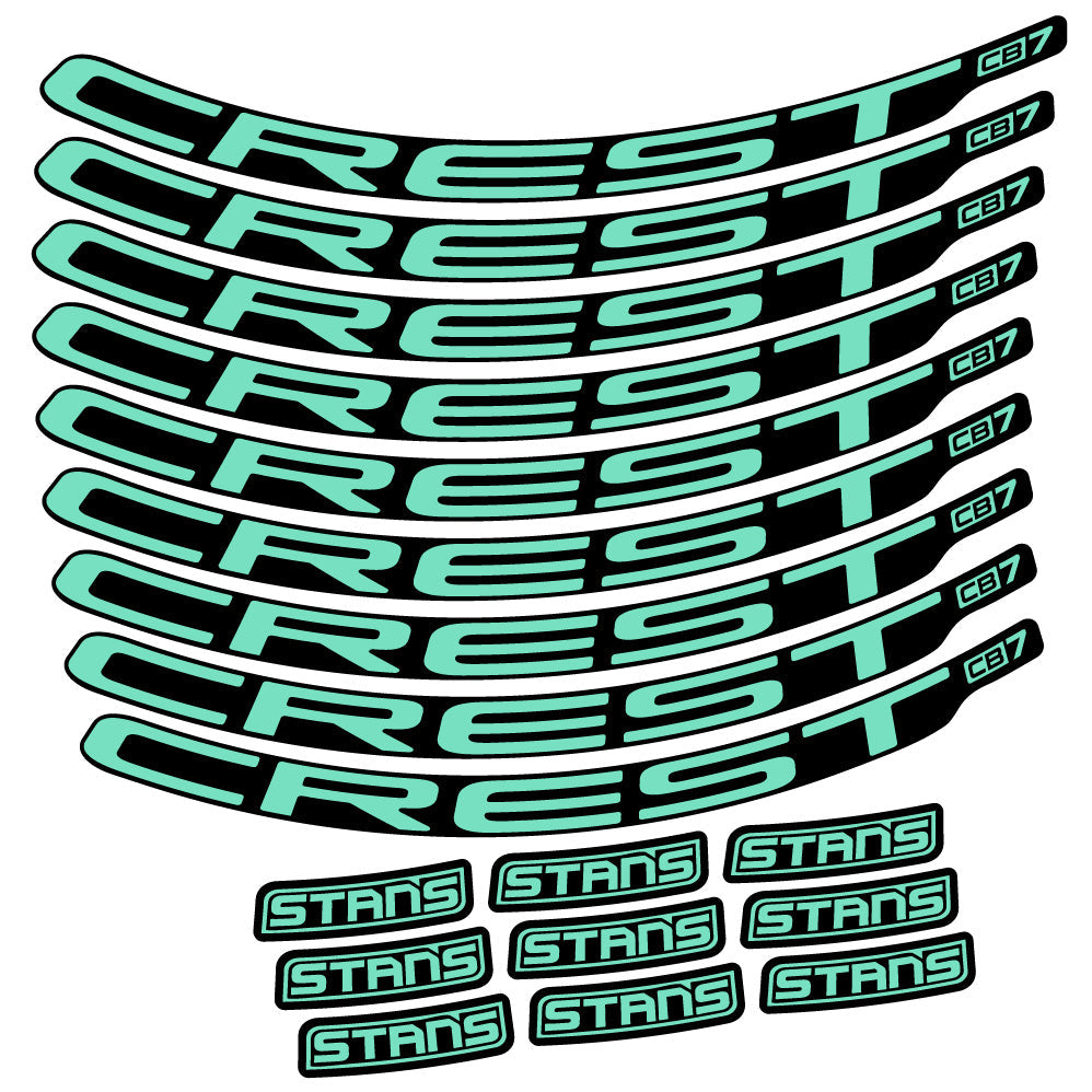 Stickers Stans Crest CB7 compatibles - Autocollants roue vélo VTT