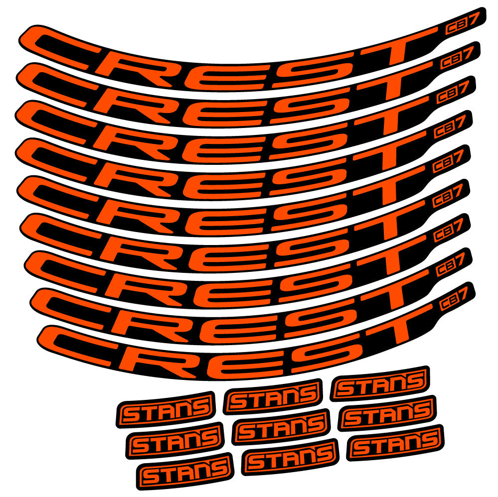 Stickers Stans Crest CB7 compatibles - Autocollants roue vélo VTT