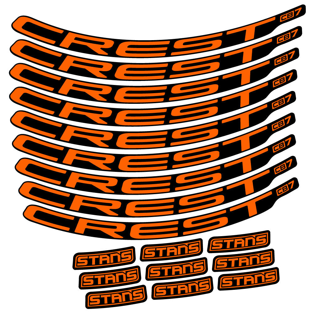 Stickers Stans Crest CB7 compatibles - Autocollants roue vélo VTT