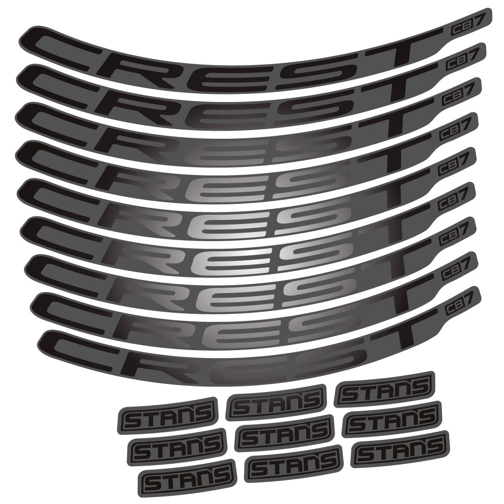 Stickers Stans Crest CB7 compatibles - Autocollants roue vélo VTT