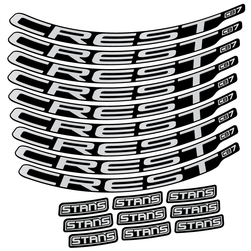 Stickers Stans Crest CB7 compatibles - Autocollants roue vélo VTT