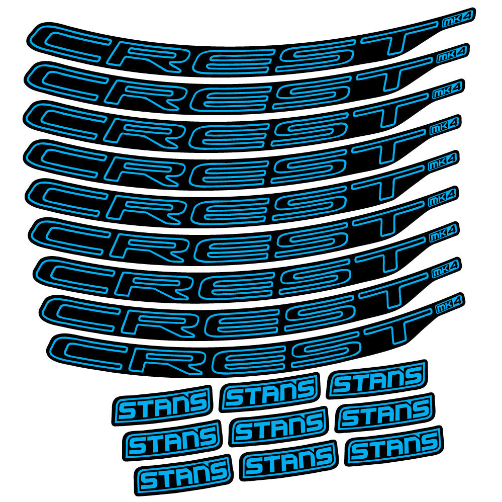 Stickers Stans Crest MK4 Ver1 compatibles - Autocollants roue vélo VTT