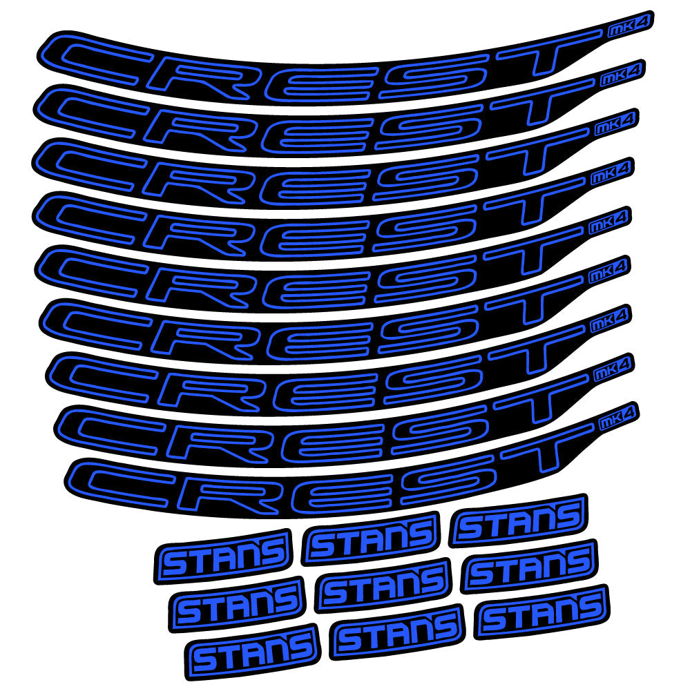 Stickers Stans Crest MK4 Ver1 compatibles - Autocollants roue vélo VTT