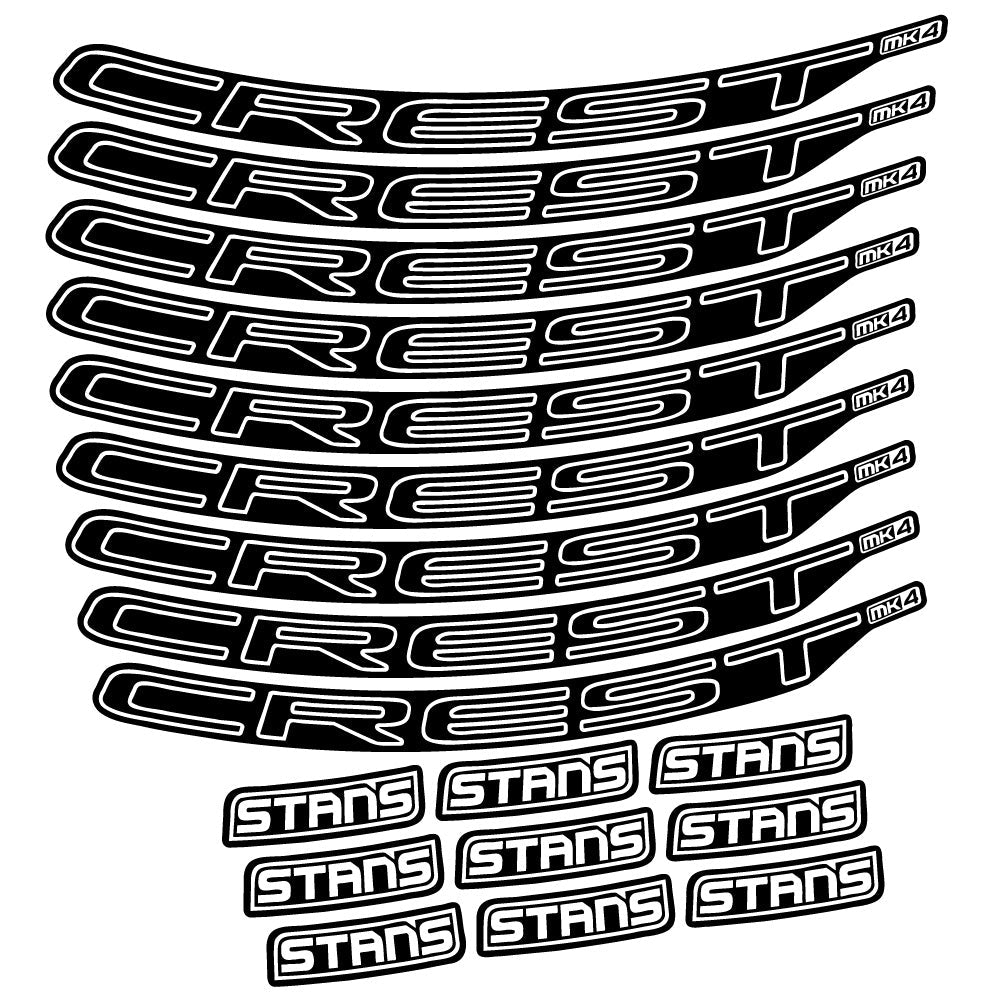 Stickers Stans Crest MK4 Ver1 compatibles - Autocollants roue vélo VTT