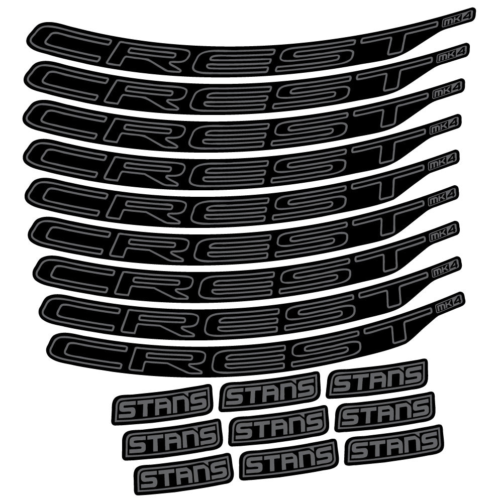 Stickers Stans Crest MK4 Ver1 compatibles - Autocollants roue vélo VTT